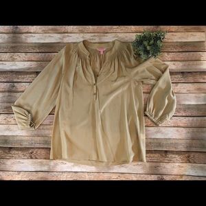 Lilly Pulitzer Gold Blouse